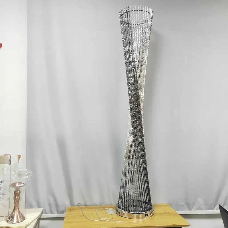 Silver Aluminum Floor Lamp