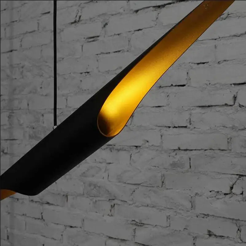 Black Gold Tube Chandelier