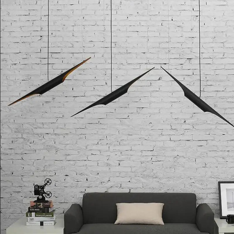 Black Gold Tube Chandelier