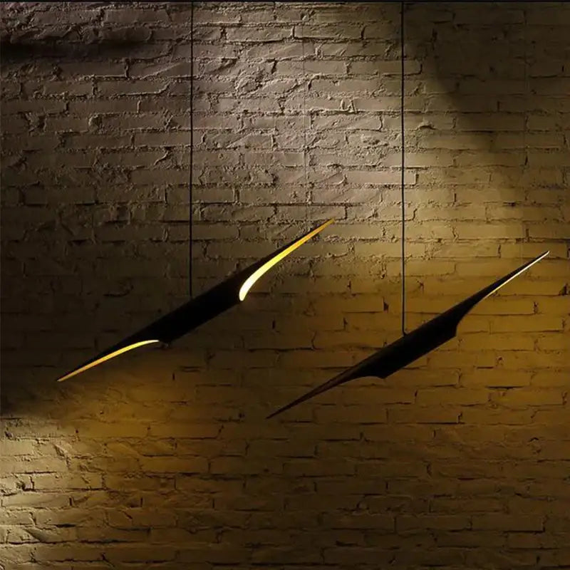 Black Gold Tube Chandelier