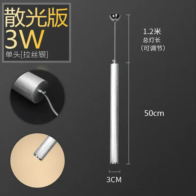 Gold Silver Tube Pendant
