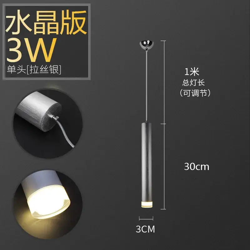 Gold Silver Tube Pendant