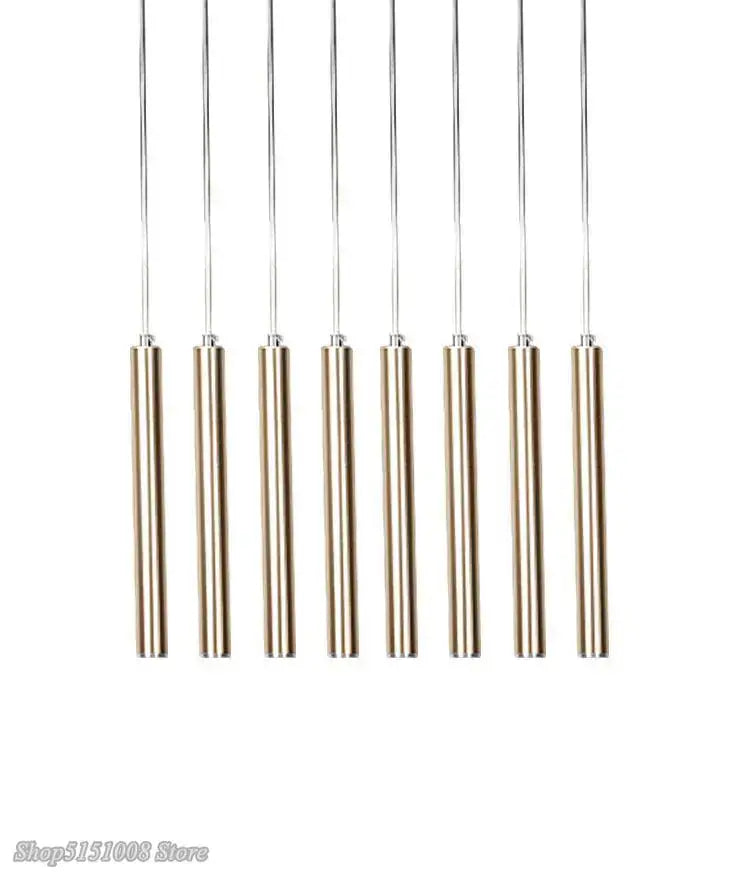 Gold Silver Tube Pendant