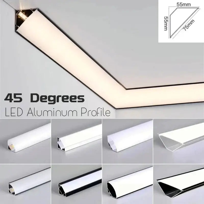 Black Aluminum Strip Lights