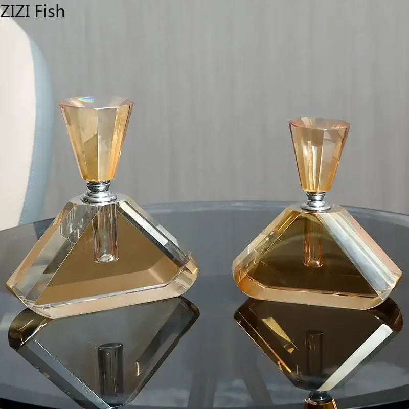 Amber Crystal Perfume Bottle