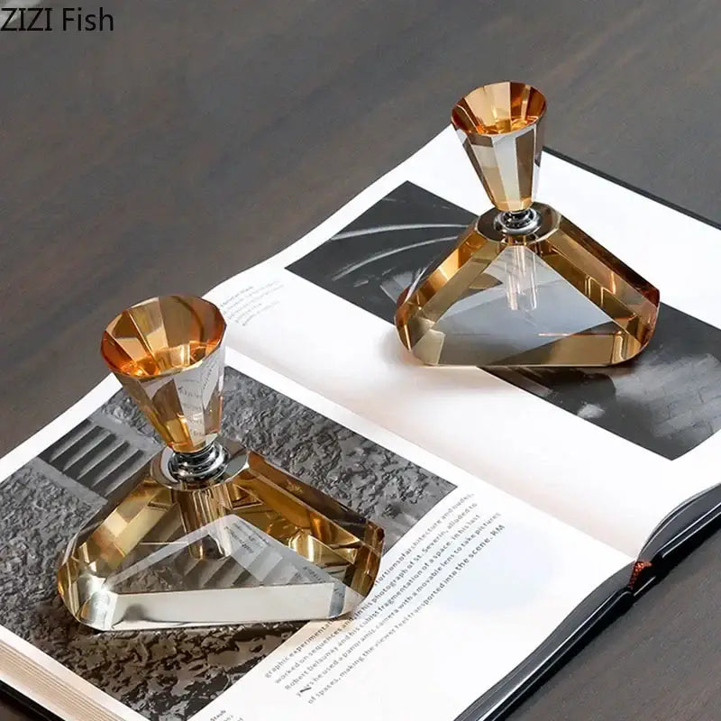 Amber Crystal Perfume Bottle
