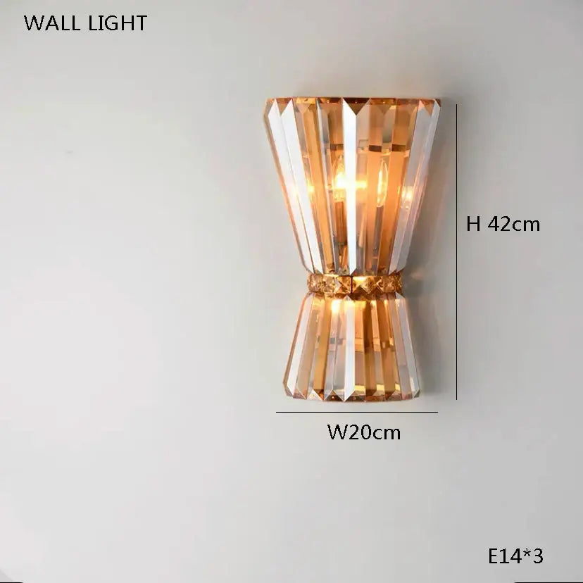 Amber Crystal Round Chandelier