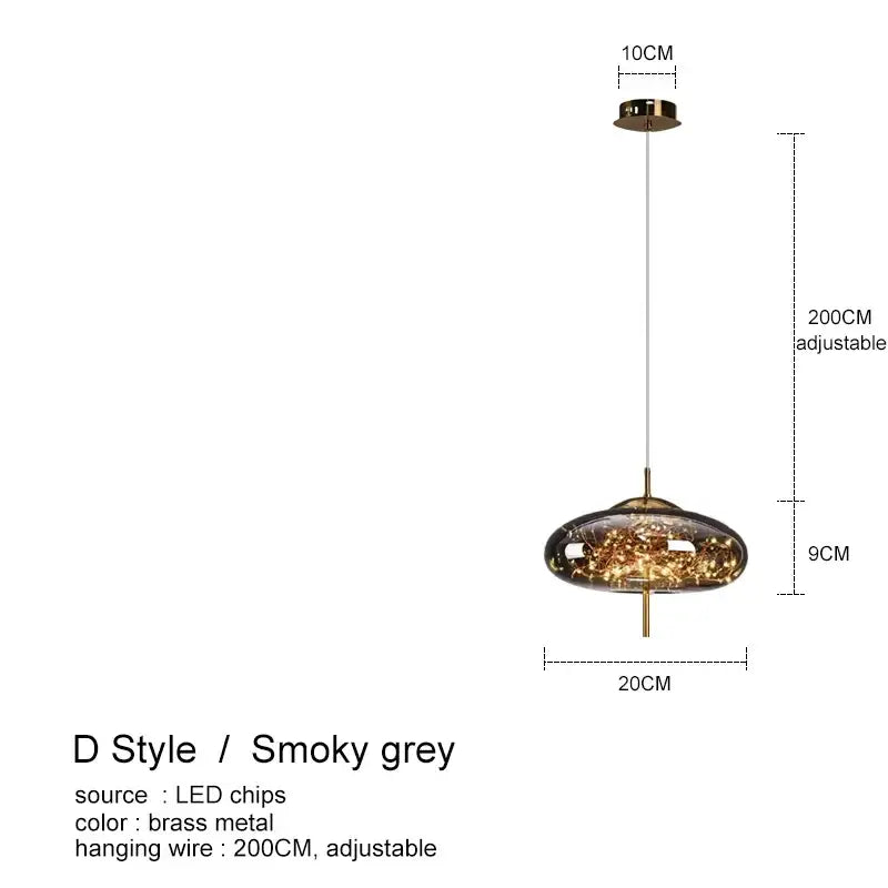 Amber Glass Fairy Chandelier