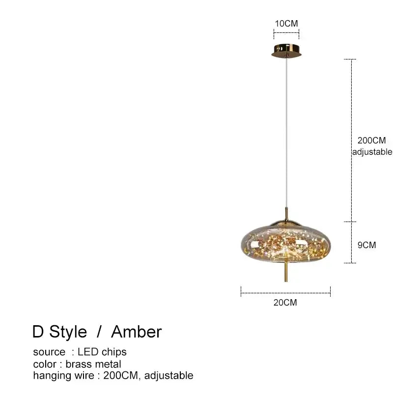Amber Glass Fairy Chandelier