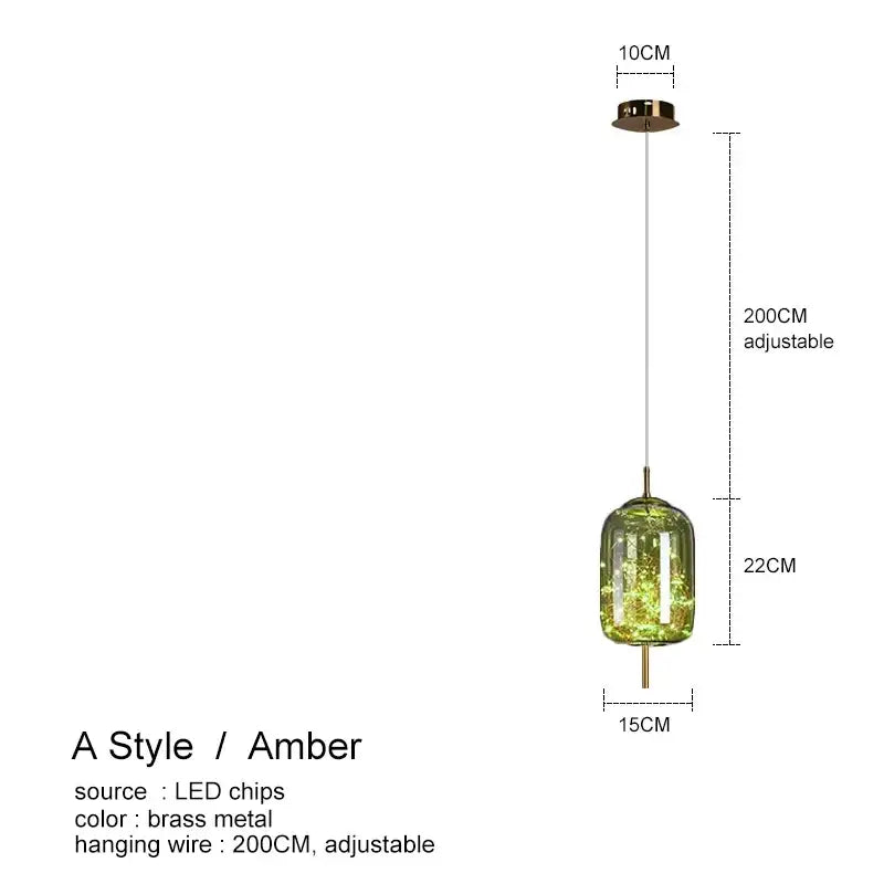 Amber Glass Fairy Chandelier