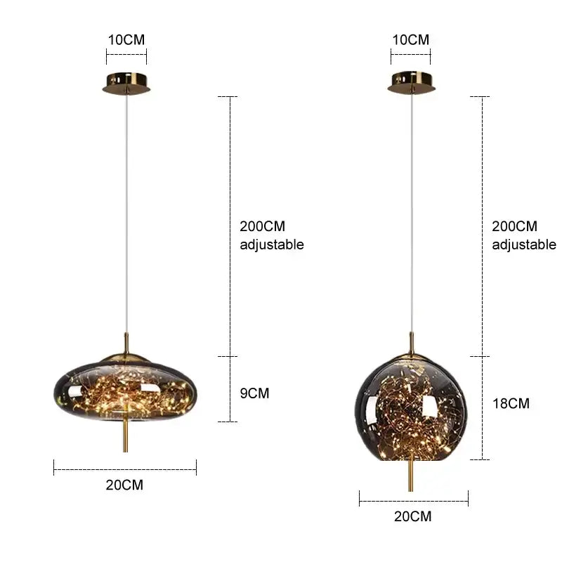 Amber Glass Fairy Chandelier
