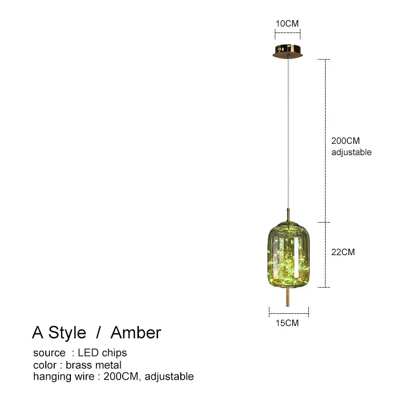 Amber String Light Chandelier