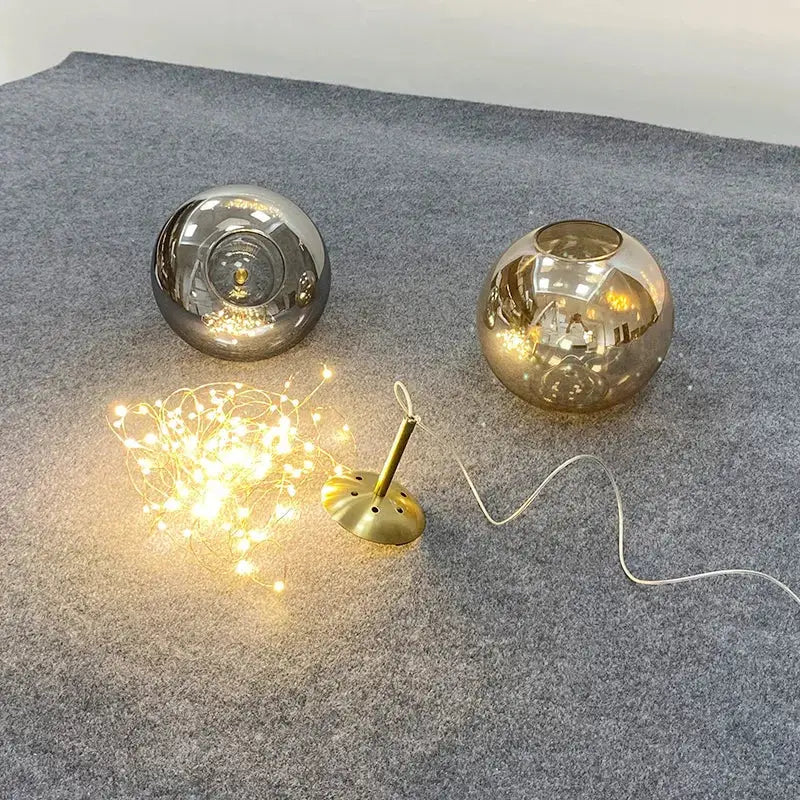 Amber String Light Chandelier