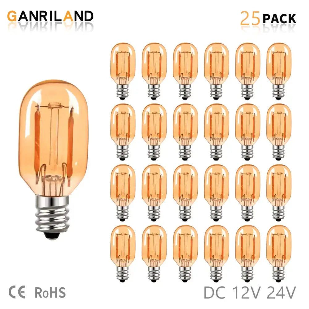 Amber Glass Warm LED Bulbs