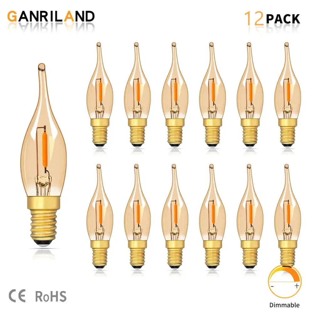 Amber LED Candle Bulbs