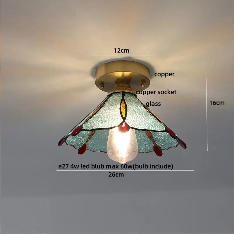 Amber Glass Nordic Ceiling Light