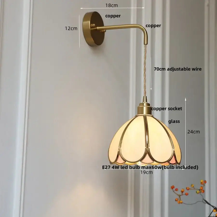 Amber Glass Staircase Light