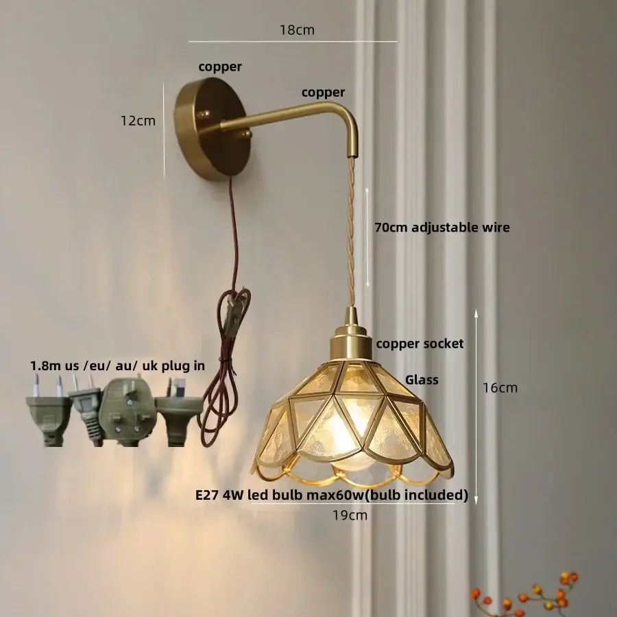 Amber Glass Staircase Light