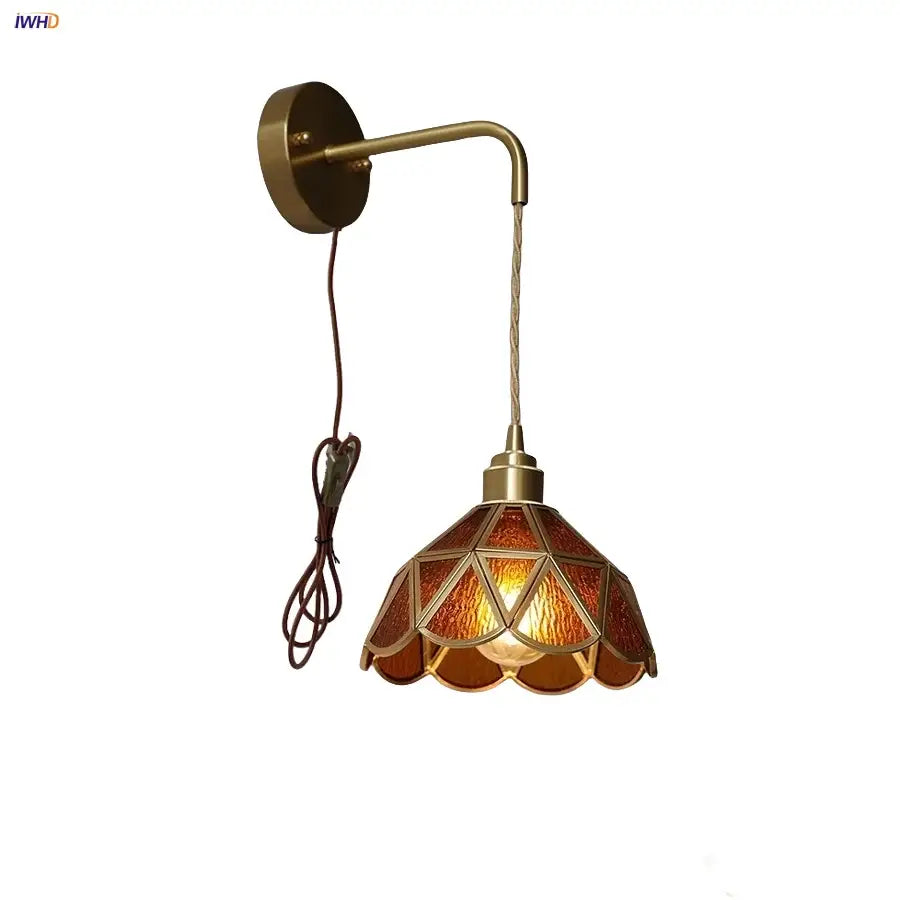 Amber Glass Staircase Light