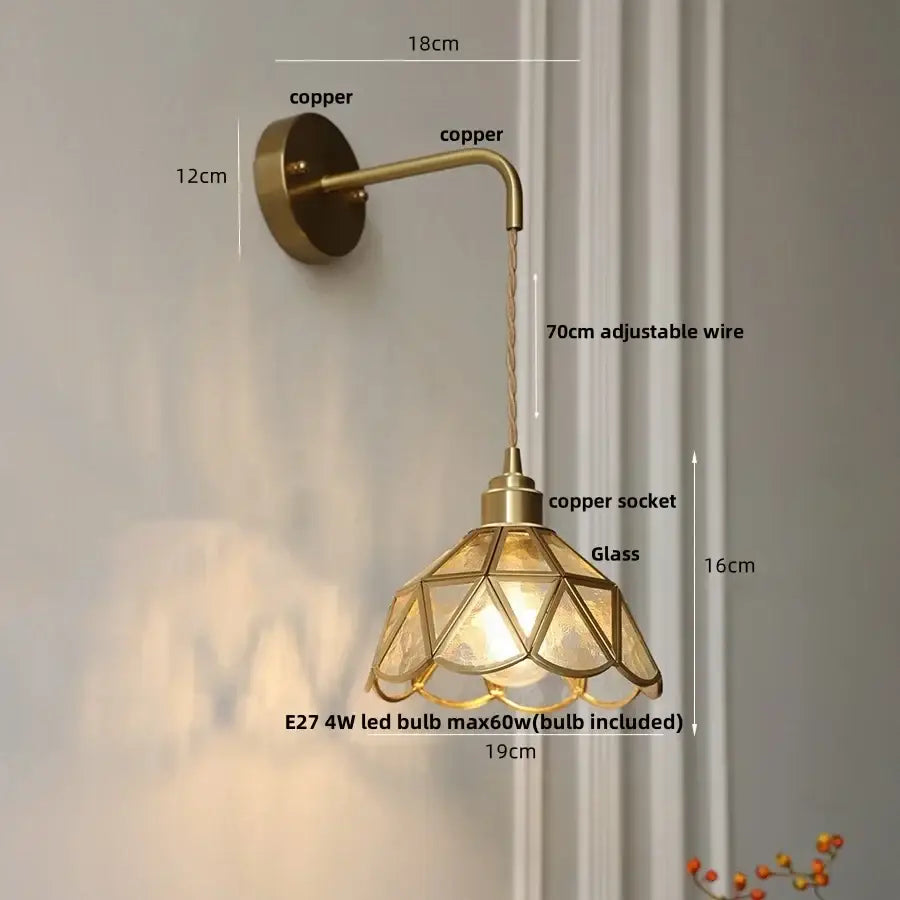Amber Glass Staircase Light