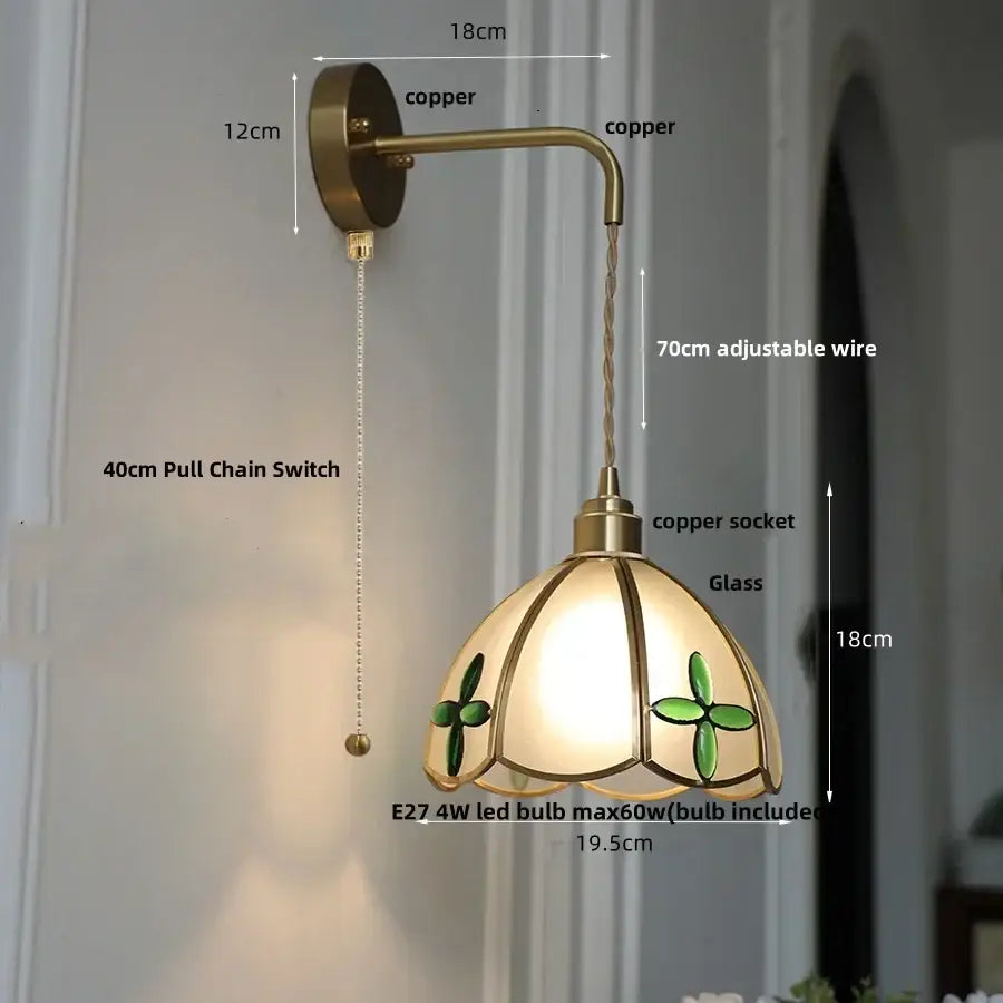 Amber Glass Staircase Light