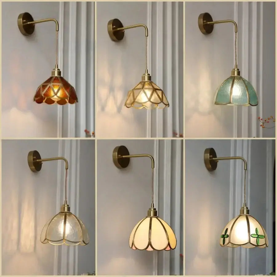 Amber Glass Staircase Light
