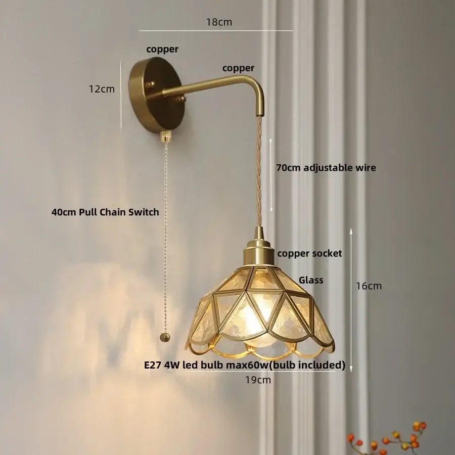 Amber Glass Staircase Light