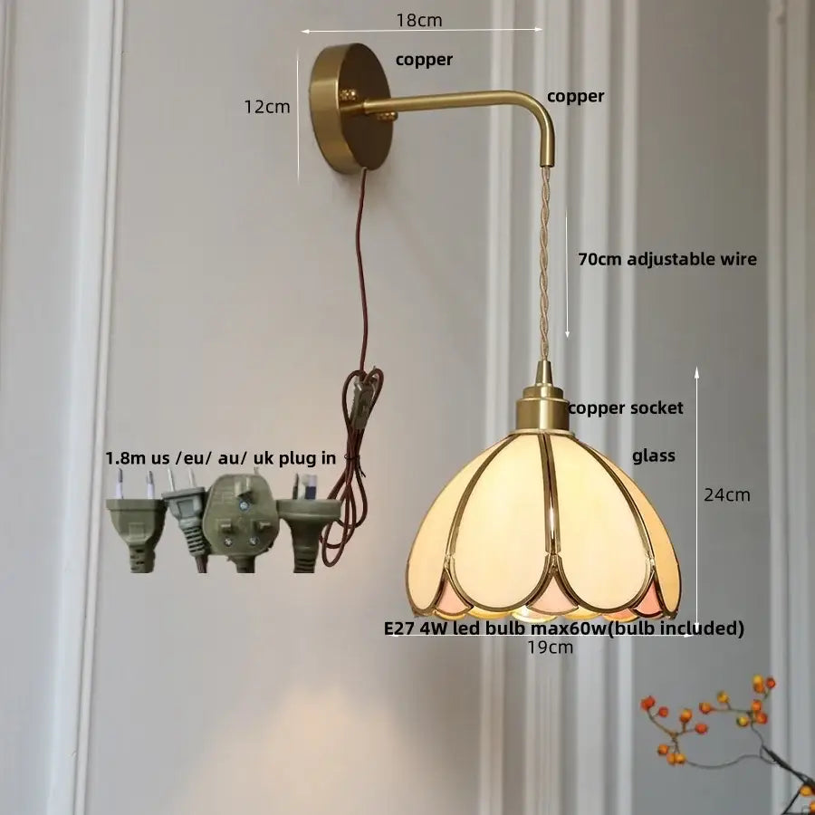Amber Glass Staircase Light