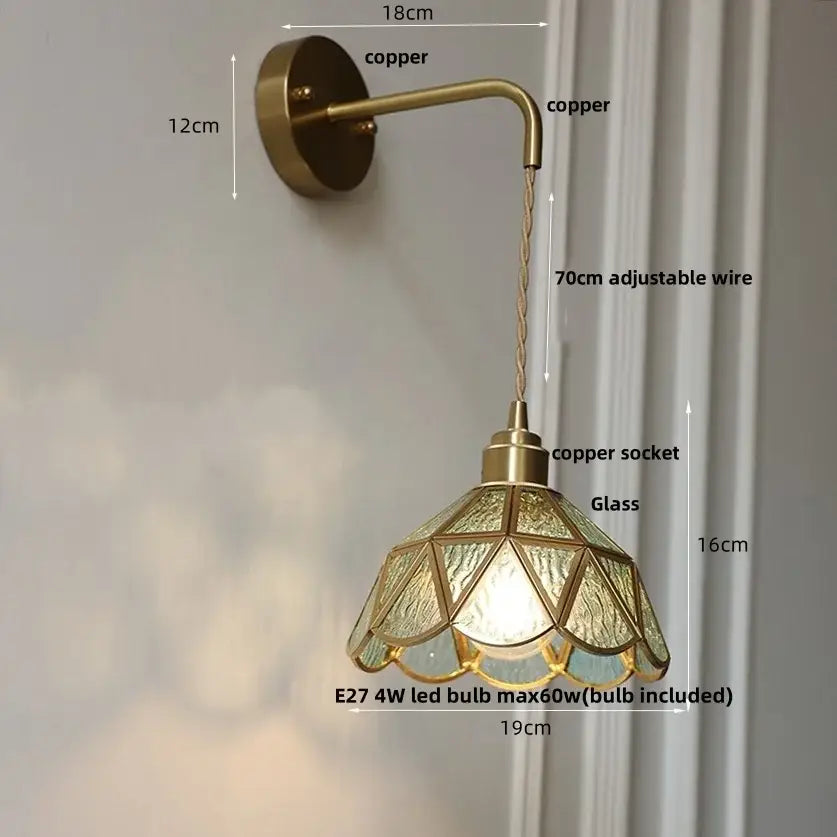 Amber Glass Staircase Light