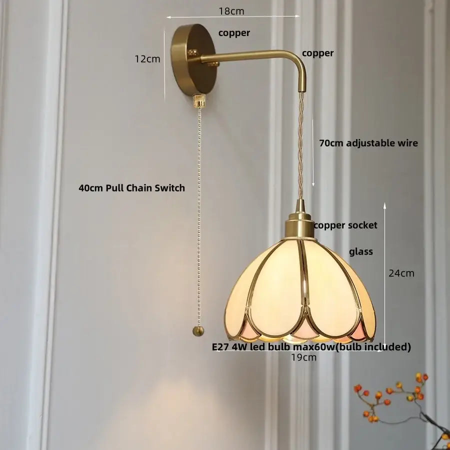 Amber Glass Staircase Light