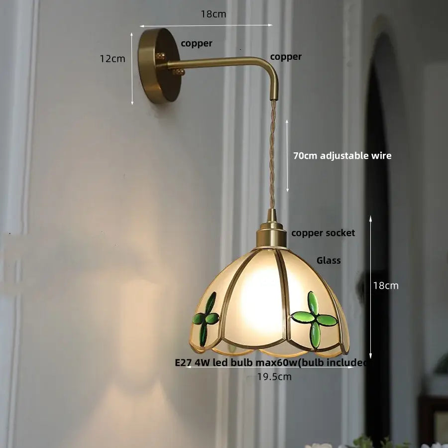 Amber Glass Staircase Light