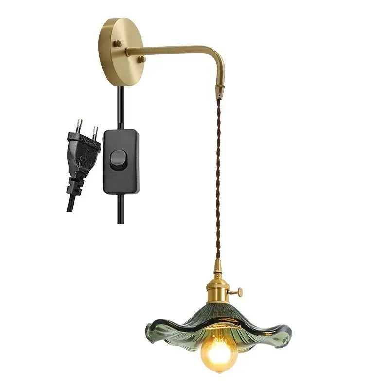 Amber Glass Bedroom Sconce