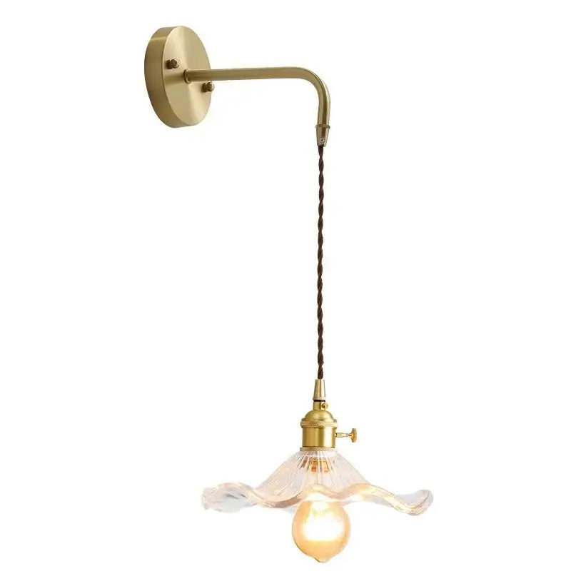 Amber Glass Bedroom Sconce