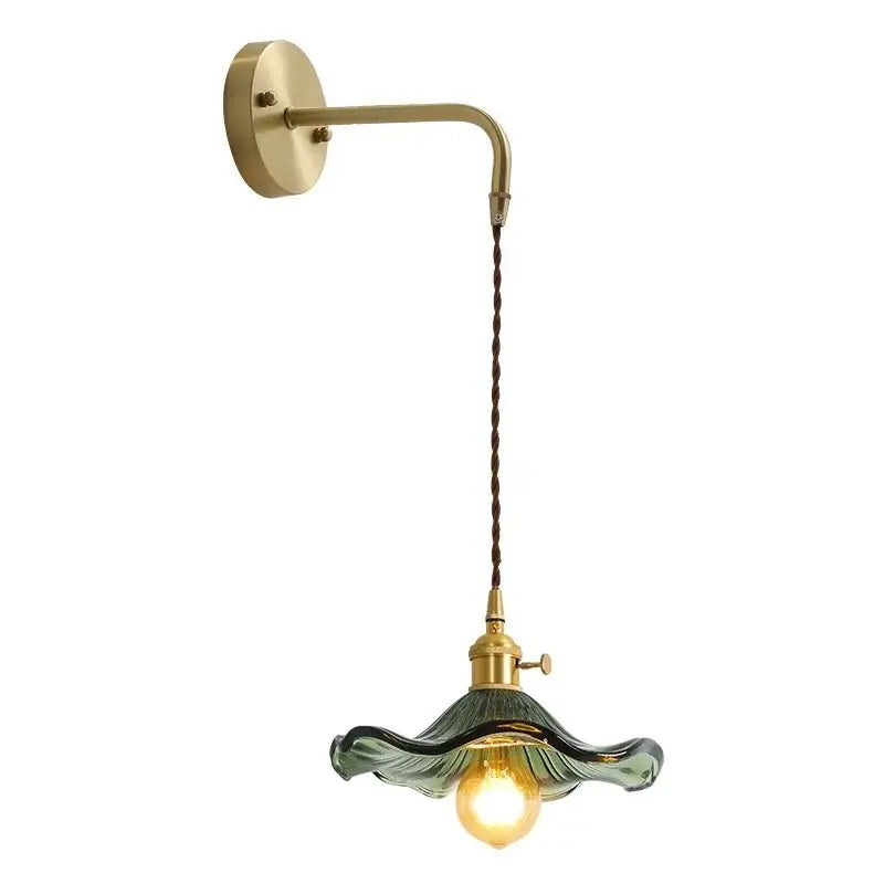 Amber Glass Bedroom Sconce