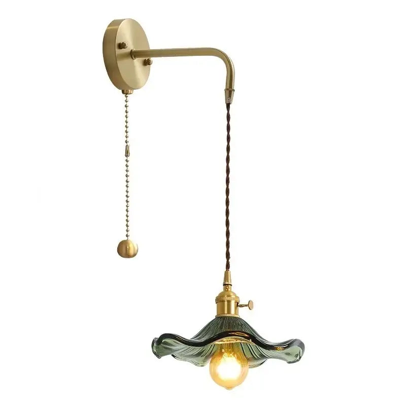 Amber Glass Bedroom Sconce