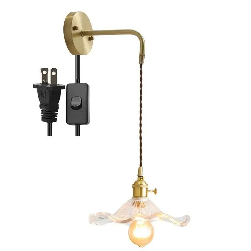 Amber Glass Bedroom Sconce