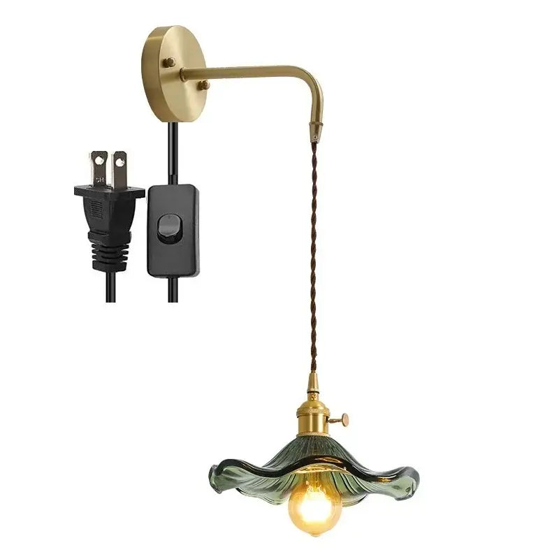 Amber Glass Bedroom Sconce
