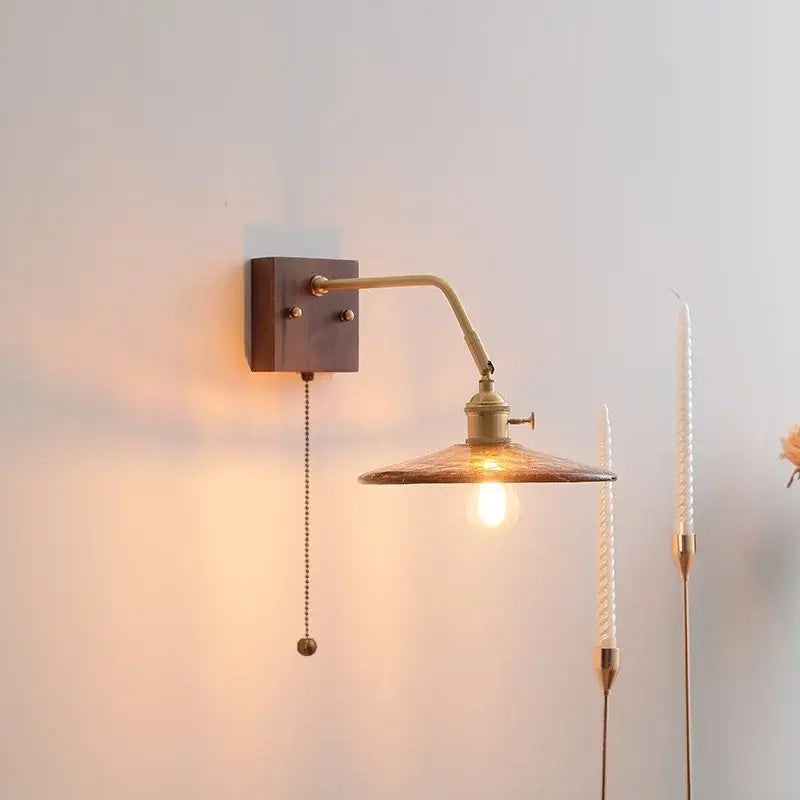 Amber Glass Reading Lamp