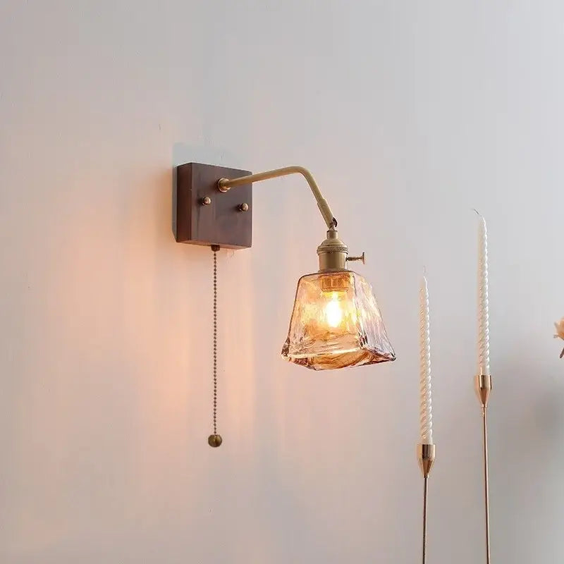 Amber Glass Reading Lamp