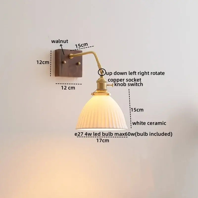 Amber Glass Reading Lamp