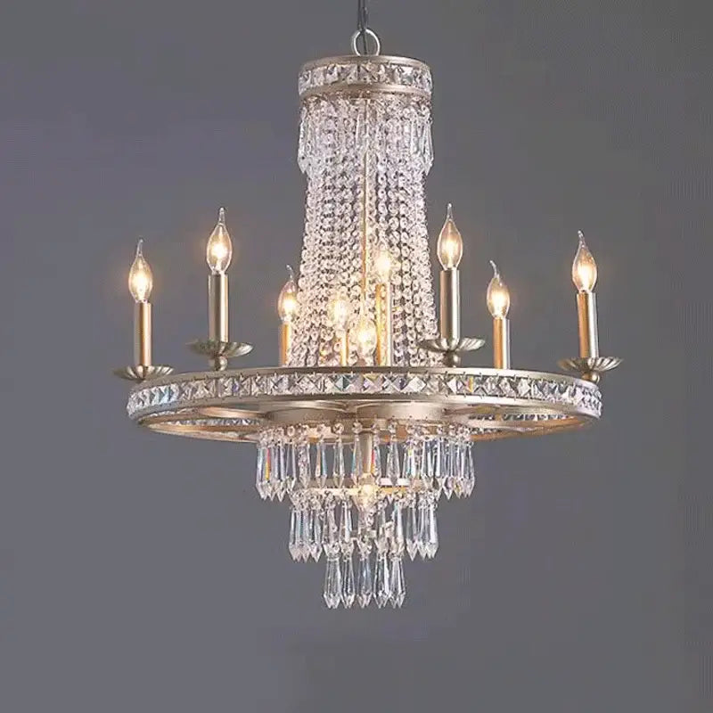 Brass Crystal Antique Dining Chandelier