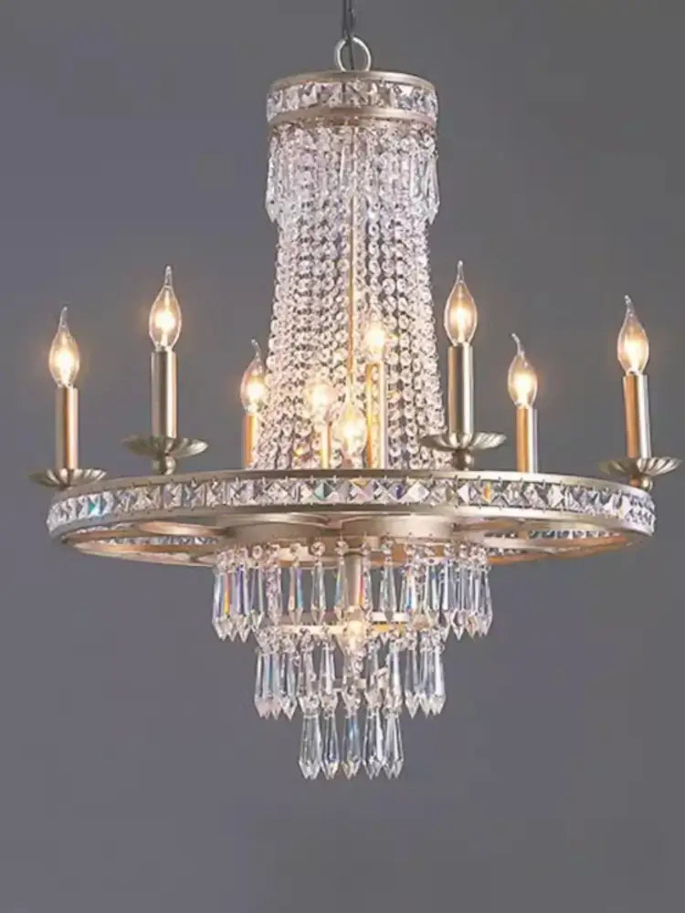 Brass Crystal Antique Dining Chandelier