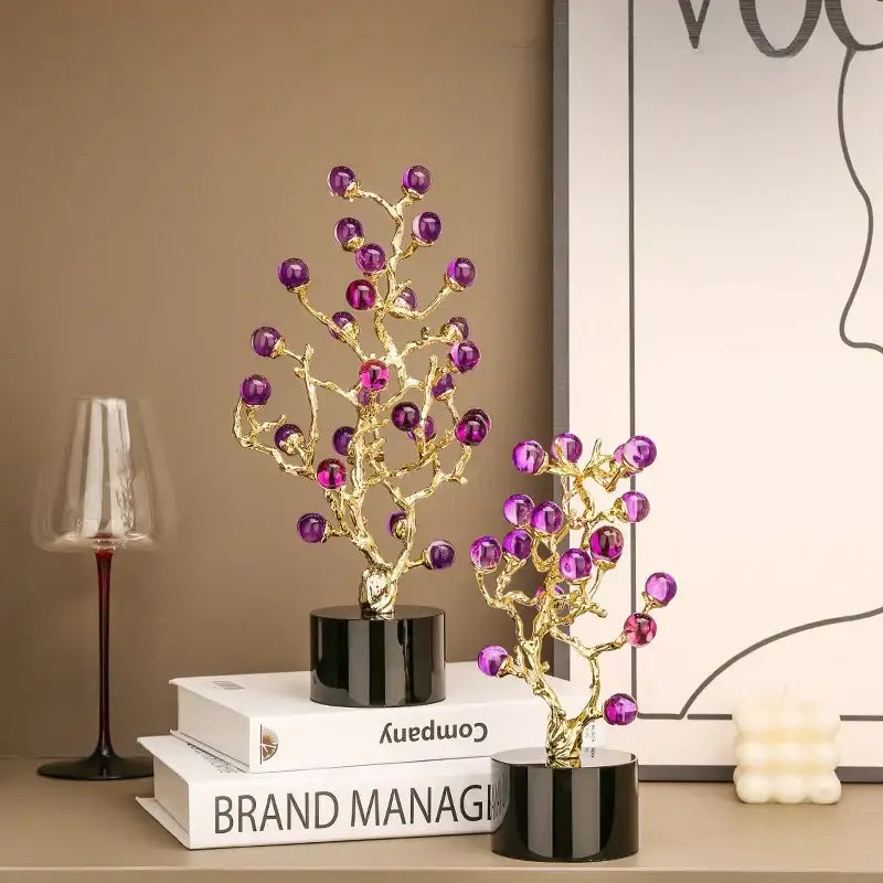 Amethyst Tree Grapevine Statue