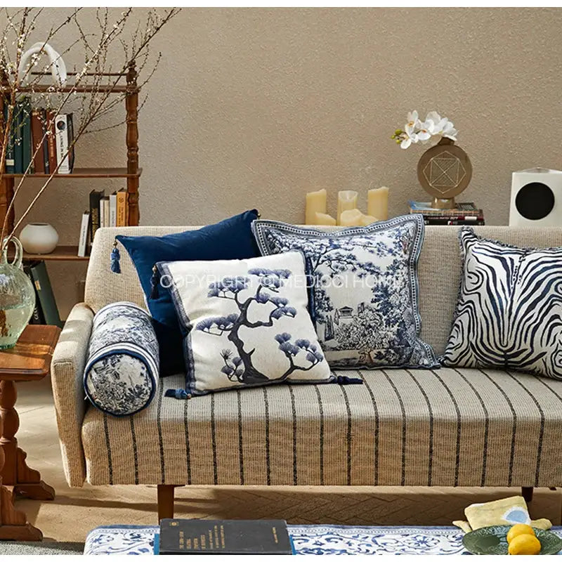 Indigo Jungle Cushion Covers