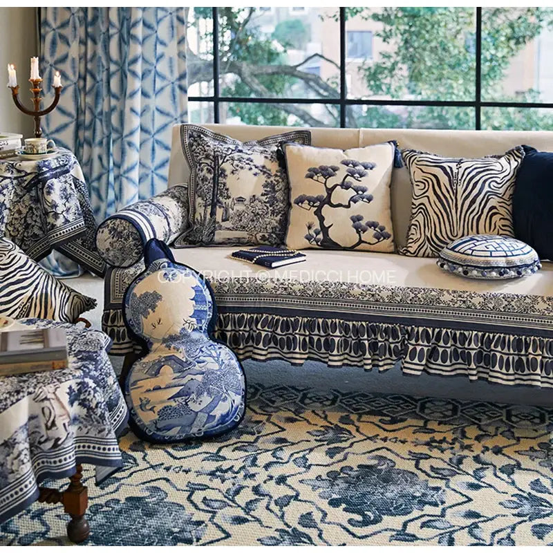 Indigo Jungle Cushion Covers