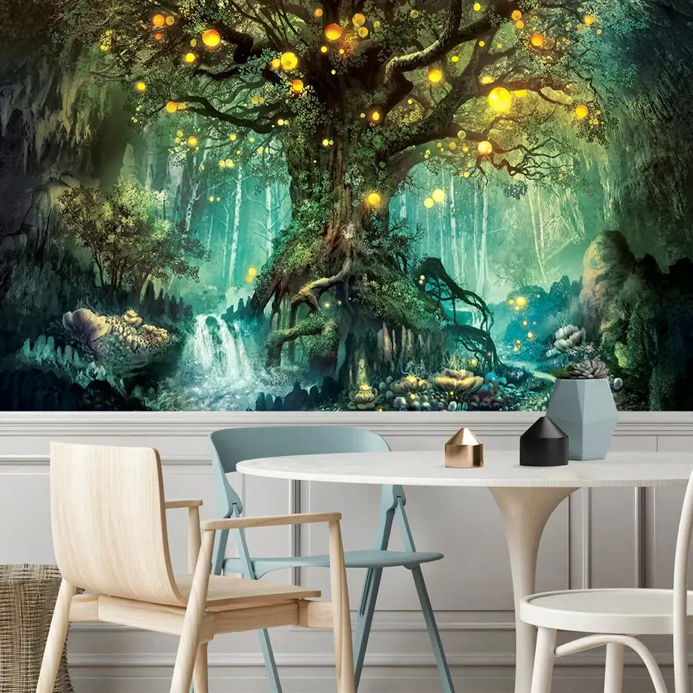 Glowing Boho Tree Tapestry