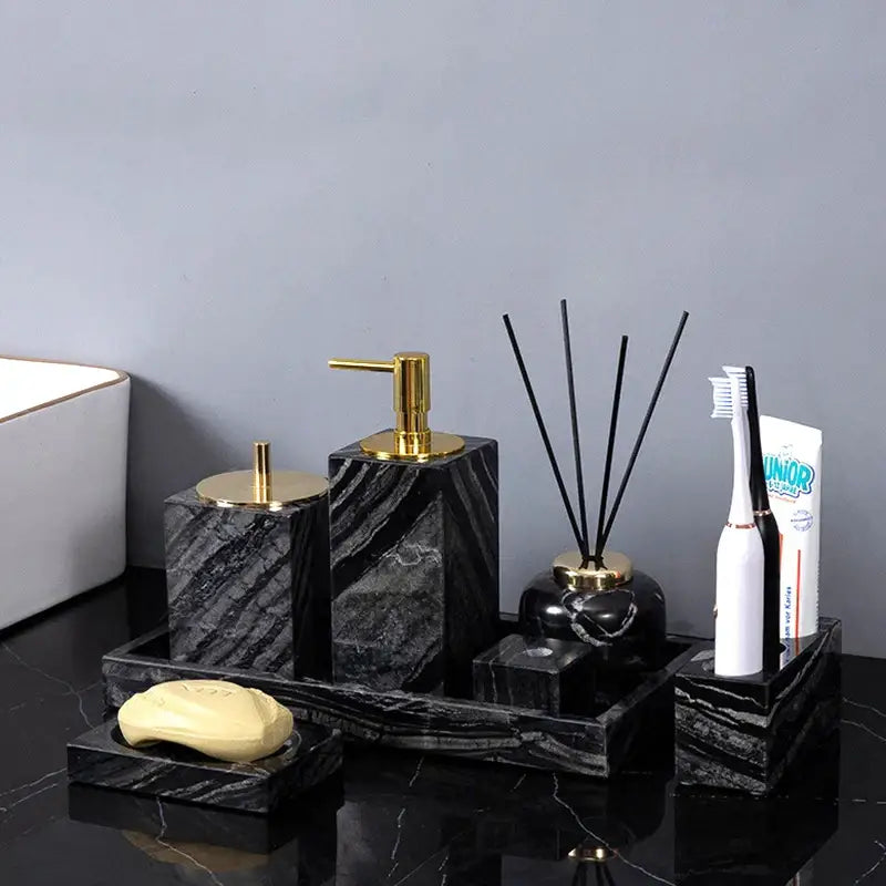 Black Gold Marble Set