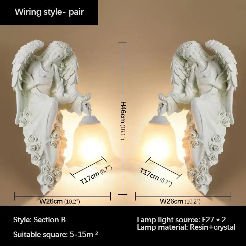 Gold Crystal Angel Sconce