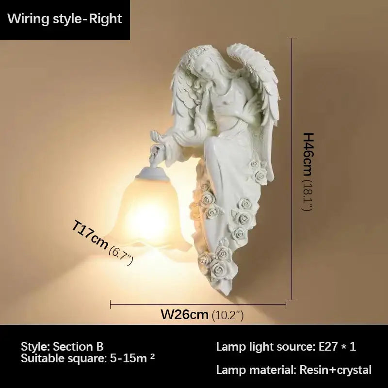 Gold Crystal Angel Sconce