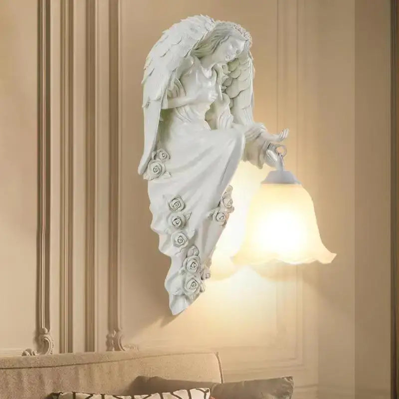 Gold Crystal Angel Sconce